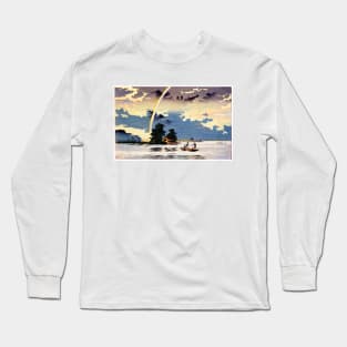 View At Dusk, Tokyo, Japan 1880, Kobayashi Kiyochika Long Sleeve T-Shirt